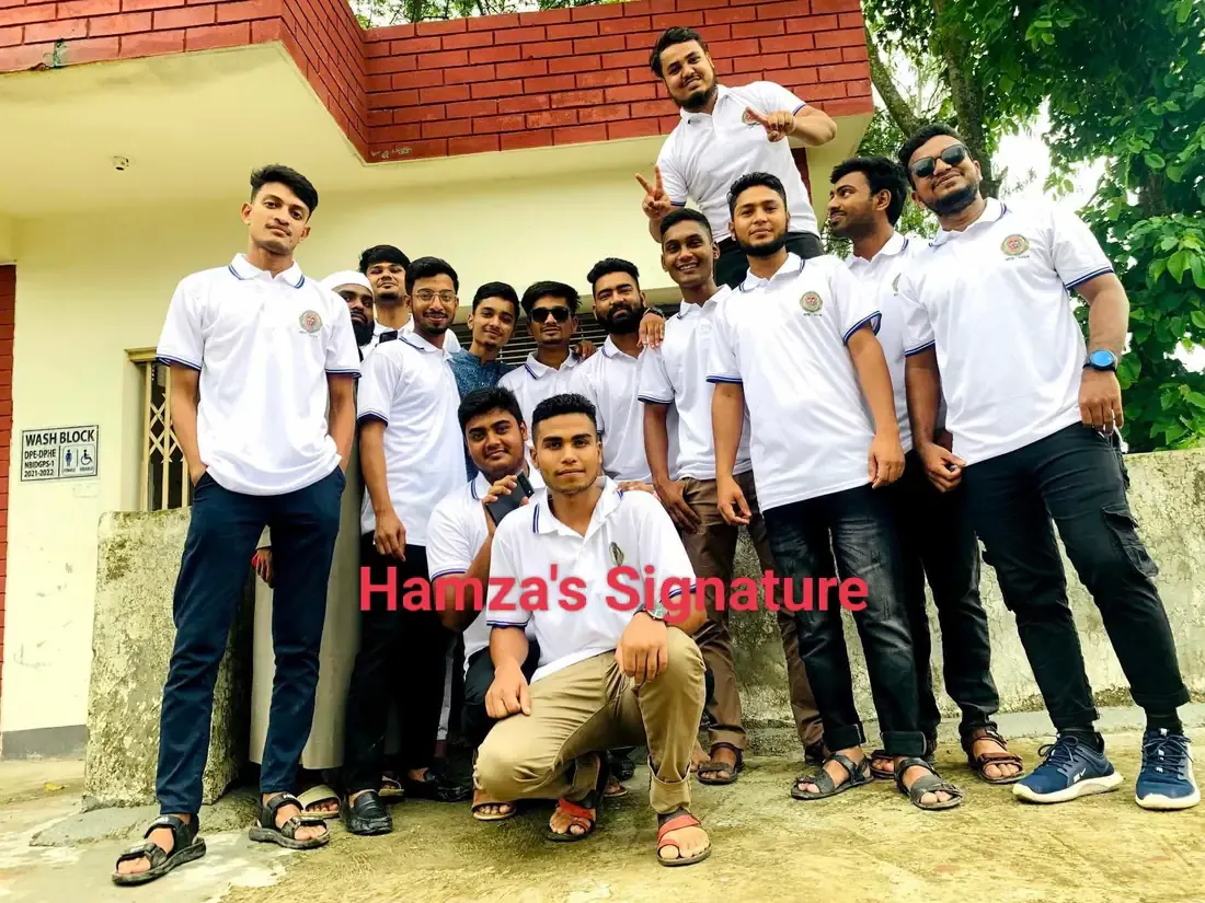A team wearing custom white polo shirts