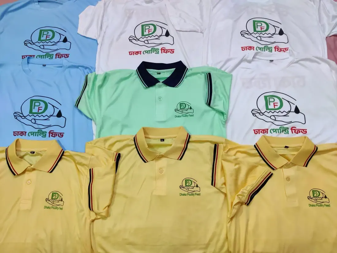 Custom branded polo and T-shirts