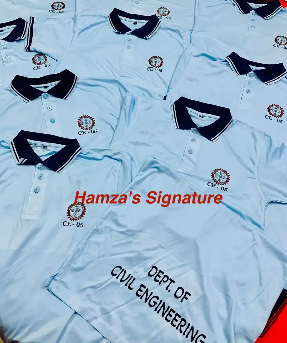 Custom embroidered college polo shirts