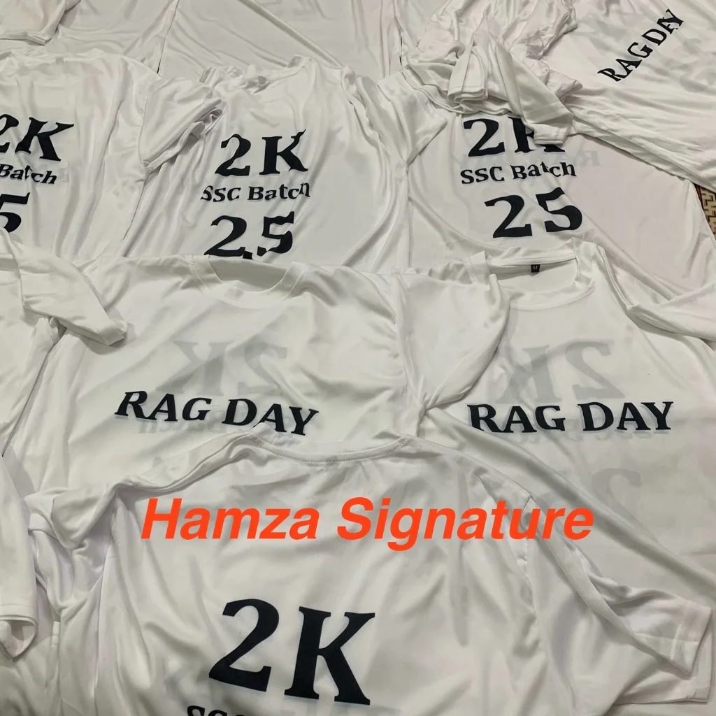Custom batch event t-shirts with Rag Day 2K SSC Batch 25 print